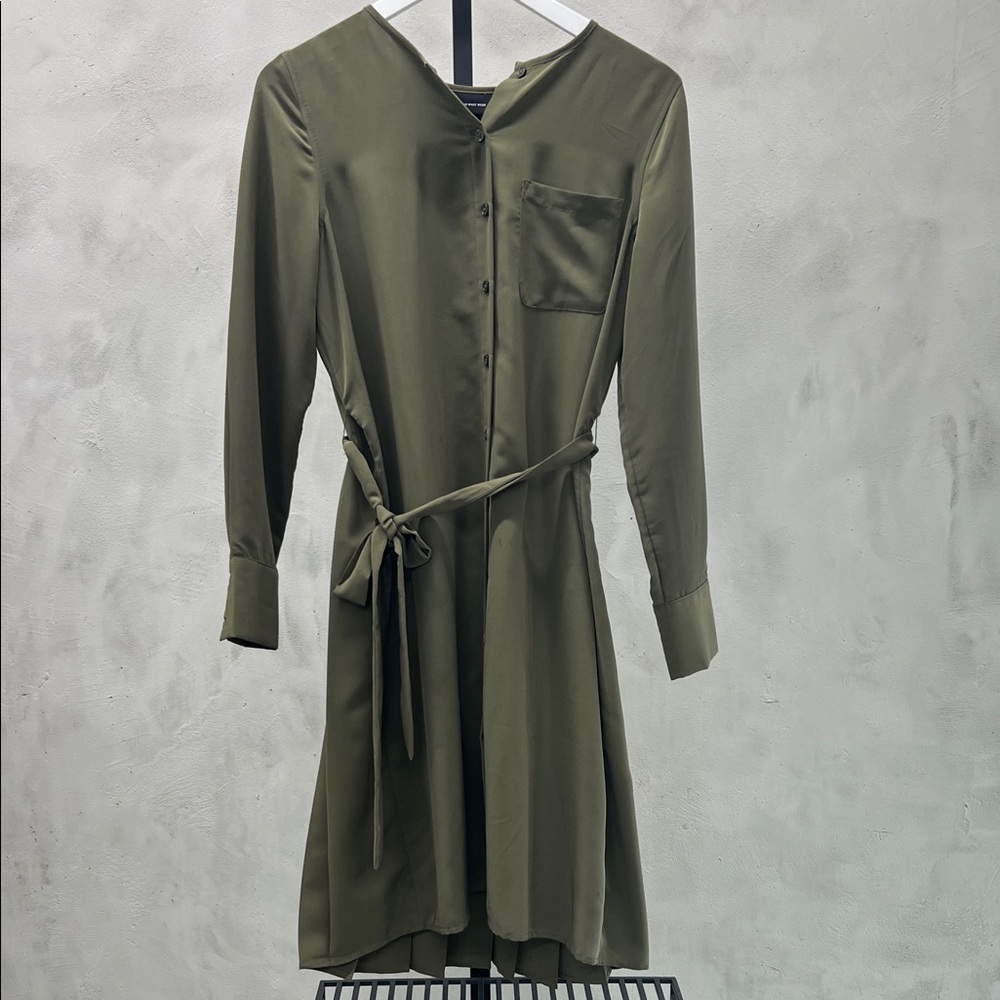 Who What Wear Khaki Long Sleeve Dress